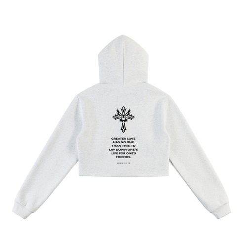 Essential Cropped Zip-Up Hoodie